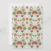 bloemenuitnodiging | Kleurrijke Boho Batik bruilof Kaart (Achterkant)