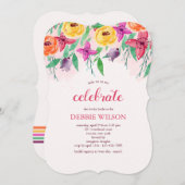 Bloemenuitnodiging voor de voorjaarsochtend kaart (Voorkant / Achterkant)