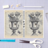 Bloemenurn met vogel & bij tissuepapier (Craft)