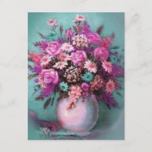 Bloemenvaas Ansichtkaart Briefkaart (Voorkant)