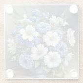 Bloemenvaas Elegante Aquarel Glazen Onderzetter (Achterkant)