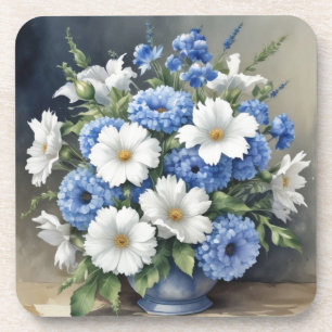 Bloemenvaas Elegante Waterverf Bier Onderzetter