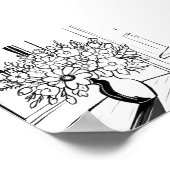 Bloemenvaas modern minimalistisch poster (Hoek)