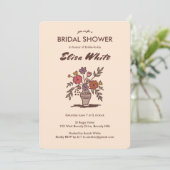 Bloemenvaas Neutrals grillig Vrijgezellenfeest QR Kaart (Staand voorkant)