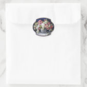 bloemenvaas ronde sticker (Tas)