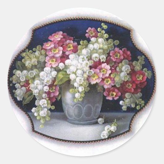 bloemenvaas ronde sticker (Voorkant)