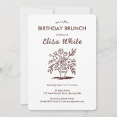 Bloemenvaas Rustieke grillige VERJAARDAGSFEESTJE C Kaart (Voorkant)