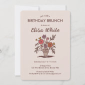 Bloemenvaas Rustieke grillige VERJAARDAGSFEESTJE C Kaart (Voorkant)