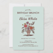 Bloemenvaas Rustieke grillige VERJAARDAGSFEESTJE C Kaart (Voorkant)