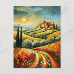 Bloemenvallei Toscane schilderij Italië Travel A Briefkaart