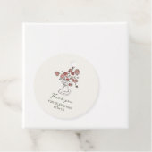 Bloemenvas bedankbriefjes bedankjes labels (In situ)