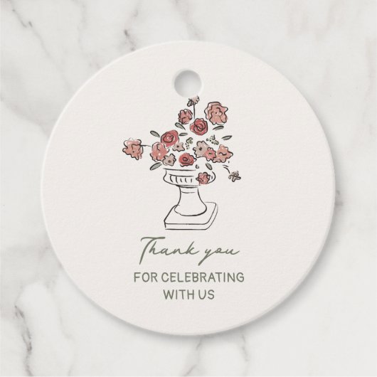 Bloemenvas Bedankkaartjes Bedankjes Labels (Voorkant)