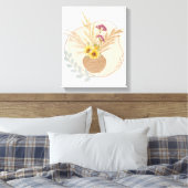 Bloemenvase Bloemige wandkunst Canvas Afdruk (Insitu (Slaapkamer))