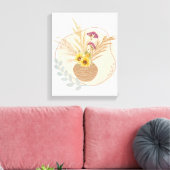 Bloemenvase Bloemstuk wandkunst Canvas Afdruk (Insitu (Woonkamer))