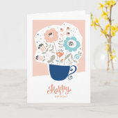 Bloemenvase Verjaardagskaart Kaart (Gele Bloem)