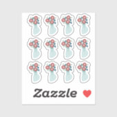 Bloemenvazegroenplanner sticker set (Vel)