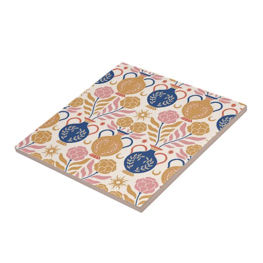 Bloemenvazen Tegeltje (Zijkant)