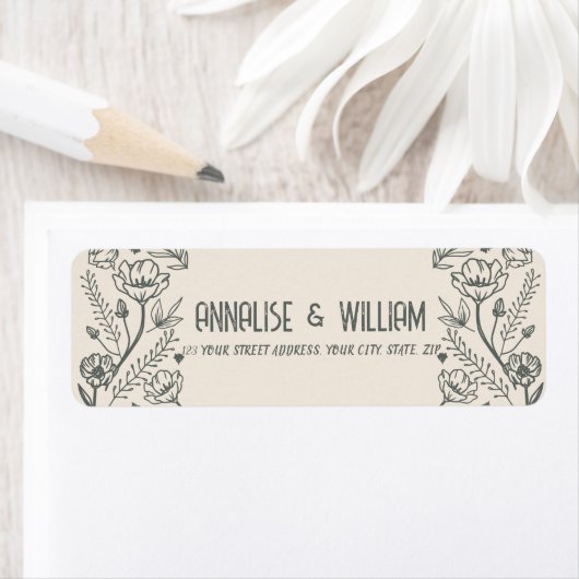 Bloemenvector Etiket (Insitu)