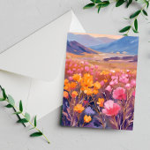bloemenveld | Bloemenlandschapsschilderij Briefkaart
