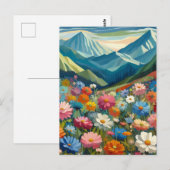 bloemenveld briefkaart (Voorkant / Achterkant)