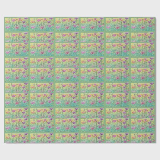 Bloemenveld Cadeaupapier (Vlak)