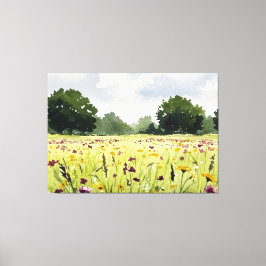 Bloemenveld Canvas Afdruk