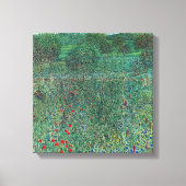 Bloemenveld in Litzlberg Klimt, Vintage Landschap Canvas Afdruk (Voorkant)