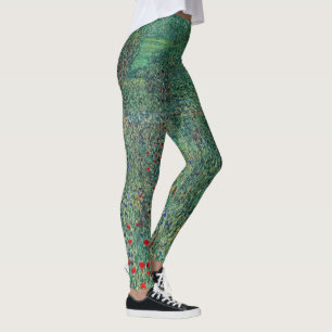 Bloemenveld in Litzlberg Klimt, Vintage Landschap Leggings
