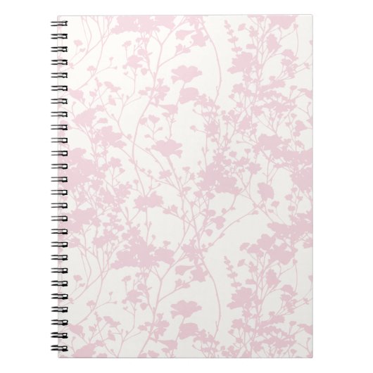 Bloemenveld (Ivoor - Blush Pink) Notitieboek (Voorkant)
