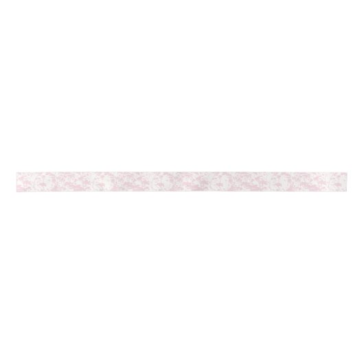 Bloemenveld (Ivoor - Blush Pink) Satijnen Lint (Voorkant)
