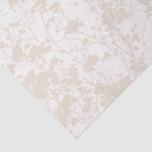 Bloemenveld (Ivoor - Champagne) Tissuepapier (Detail)