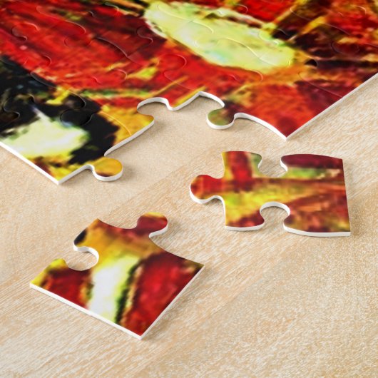 Bloemenveld - Kunstwerk van Egon Schiele Legpuzzel (Zijkant)