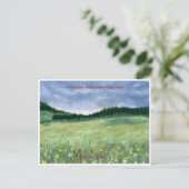 Bloemenveld Landschap Briefkaart (Staand voorkant)
