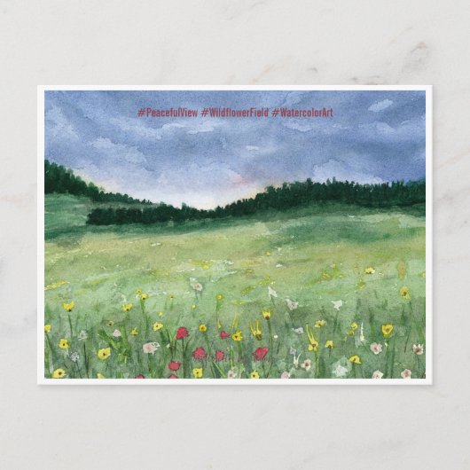 Bloemenveld Landschap Briefkaart (Voorkant)