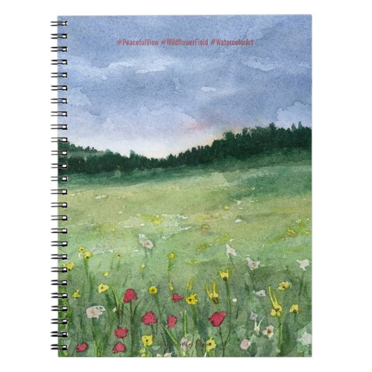 Bloemenveld Landschap Notitieboek (Voorkant)