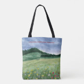 Bloemenveld Landschap Tote Bag (Achterkant)