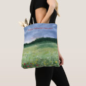 Bloemenveld Landschap Tote Bag (Dichtbij)