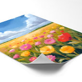 Bloemenveld Landschapsschilderkunst Art Poster Pri (Hoek)