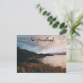 Bloemenveld langs de kustlijn van Newfoundland Briefkaart (Staand voorkant)
