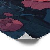 Bloemenveld met wolk poster (Hoek)