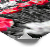 Bloemenveld minimalistische selectieve kleurenfoto poster (Hoek)