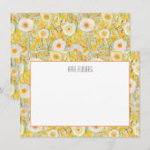 Bloemenveld NAAM Geel Sinaasappel Natuurlijke Scho Notitiekaartje (Voorkant / Achterkant)