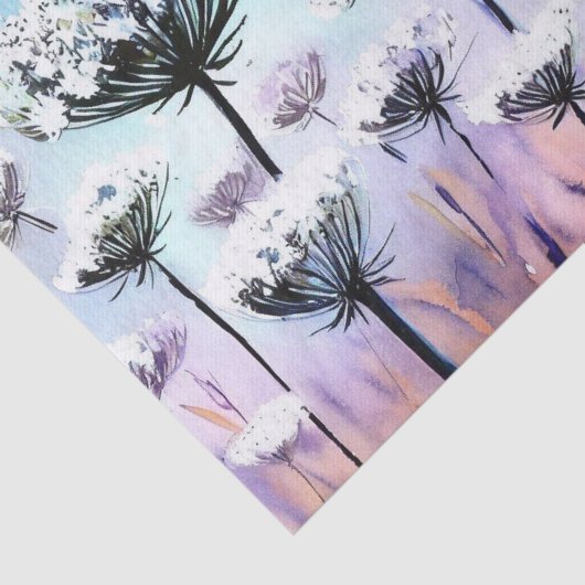 Bloemenveld - Queen Anne's Lace (A) Waterverf Tissuepapier (Detail)