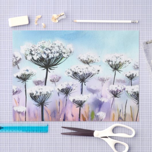 Bloemenveld - Queen Anne's Lace (A) Waterverf Tissuepapier (Craft)