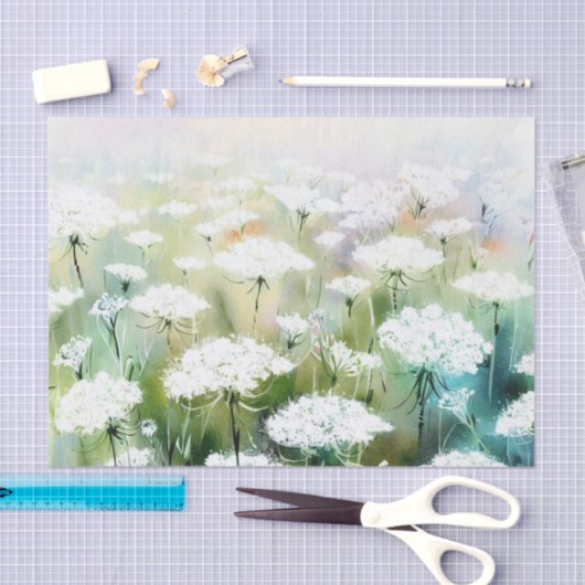 Bloemenveld - Queen Anne's Lace (C) Waterverf Tissuepapier (Craft)