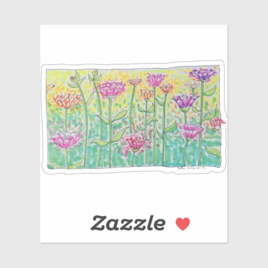 Bloemenveld Sticker (Vel)
