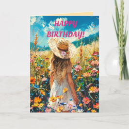 BLOEMENVELD VERJAARDAG KAART