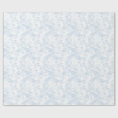 Bloemenveld (wit - poederblauw) cadeaupapier (Vlak)