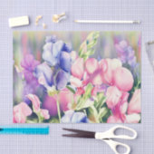 Bloemenveld - Zoete Erwt (A) Waterverf Tissuepapier (Craft)