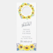 Bloemenvelden Bruiloft Welkom/ Niet Storen Deurhanger (Voorkant)